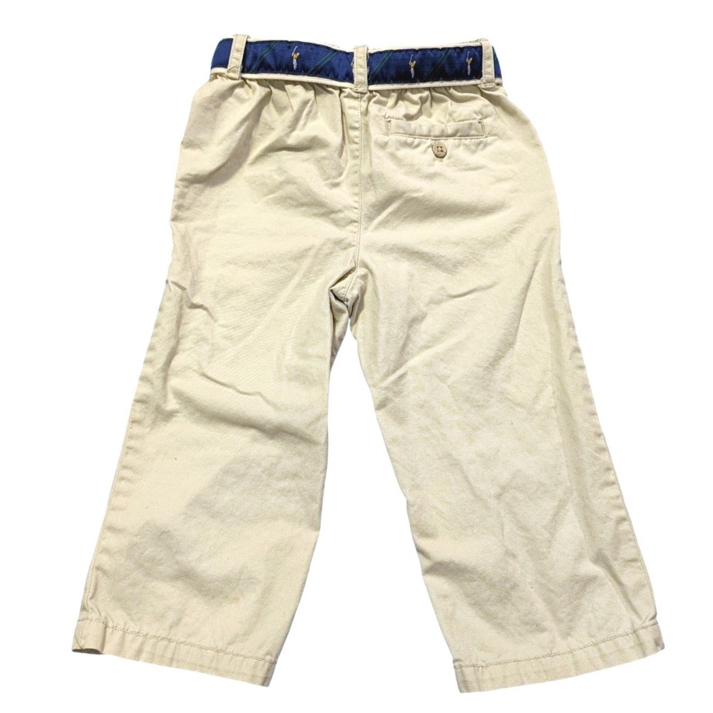 Ralph Lauren Toddler Boys Khaki Tan Stretch Chino Pant Trousers Golf Belt 24M - Picture 4 of 10